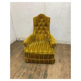 Tufted Velvet High-Back Armchair