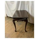 Dark Wood Side Table with Drawer