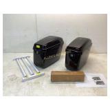 Black Motorcycle Hard Cases with Mounting Kit