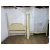 Painted Wood Full Bed Frame With Rails