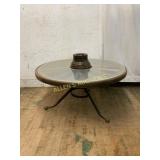 Industrial Glass-Topped Reclaimed Table