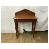 Wooden Console Table with Pediment Back