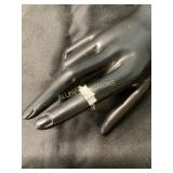 14 kt White Gold Ring with Stones