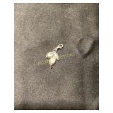 Sterling Silver Leaf Pendant Charm