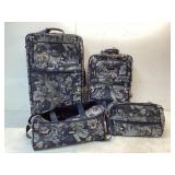 4 Floral Tapestry Luggage Pieces