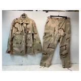 Desert Camouflage Shirt and Pants (Size Large)