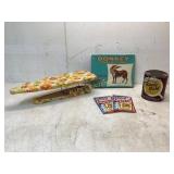 Vintage Items Including Donkey Party Game and Kaol