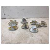 15 Porcelain Tea Cups and Saucers, Set of 15
