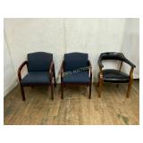 Three Upholstered Accent Chairs