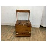 Wooden Portable Shooters Cart with Storage