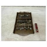 Souvenir Spoons with Display Rack