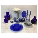 18 Blue and White Decorative Items
