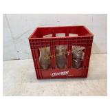 Cheerwine Crate with 10 Glass Bottles/Jars