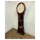 Mahogany Longcase Clock with Brass Pendulum