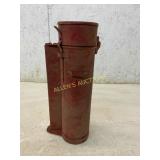 Metal Cylindrical Red Storage Canister