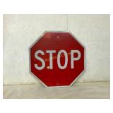 Red Reflective Stop Sign with Aluminum Backing