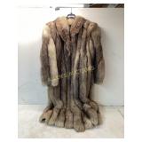 Full-Length Fur Coat with Satin Lining