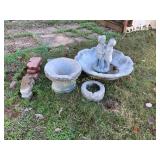 Concrete Garden Sculptures and Planters Set
