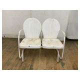 Metal Double-Seat Outdoor Bench