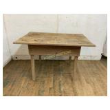 Rustic Wood Farmhouse Table with Straight Legs