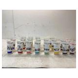 21 Antique Autos Theme Glasses