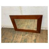 Rectangular Wood-Framed Mirror