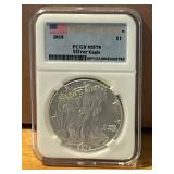 2018 Silver Eagle MS70 PCGS Graded Coin