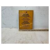 Metal Nature Preserve Sign with Text