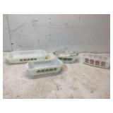 5 Anchor Hocking Milk Glass Baking Dishes