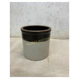 Stoneware Crock with Brown Glazed Rim
