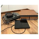 RCA DVD/VHS Player, Clock Radio, and Media Storage