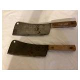Two Vintage Meat Cleavers