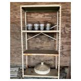 Metal Shelving Unit with Union Oil Cans