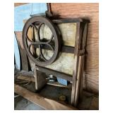 Cast Iron and Wood Hand-Crank Corn Sheller