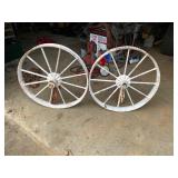 Metal Spoked Wheels with Brackets