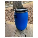 Blue Plastic Barrel with Locking Lid