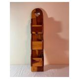 Rustic Wooden Wall-Mounted Organizer With Heart Cu