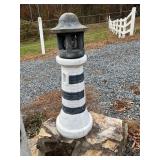 Concrete Lighthouse-Style Yard Ornament
