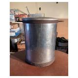 Large Metal Storage or Cooking Container with Lid