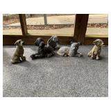 Five Resin Animal Figurines
