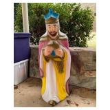 Blow Mold Nativity King Figure with Crown