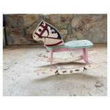 Wooden Horse Rocker with Painted Details