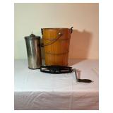 Hand-Crank Wooden Ice Cream Maker