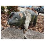 Cast Concrete Pig Lawn Ornament
