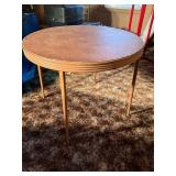 Mid-Century Circular Table with Laminated Top
