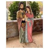 Painted Nativity Holy Family Figurine