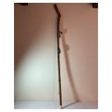 Handcrafted Walking Stick with NASCAR Memorabilia