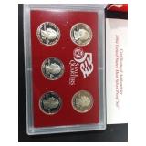 US 2004 Silver Proof Set, 11 Coins & 2 Medallions,