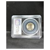 US 1945-D 5 Cents, 35% Silver, KM-A166, PCGS MS65