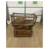 Wooden Cabinet with Spindle Crib Top